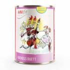 Hund Hundefutter Nassfutter Gockels Duett 400g 6 Stück -1- Anifit